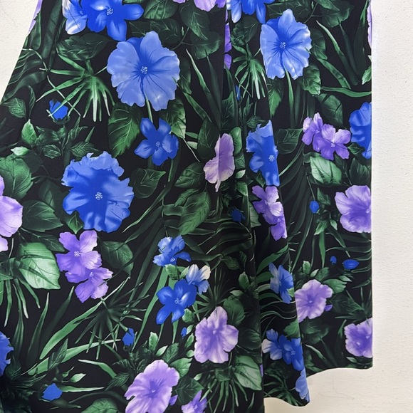 Stan Herman Silky Jersey Hibiscus plus dress size 3X - Picture 4 of 9